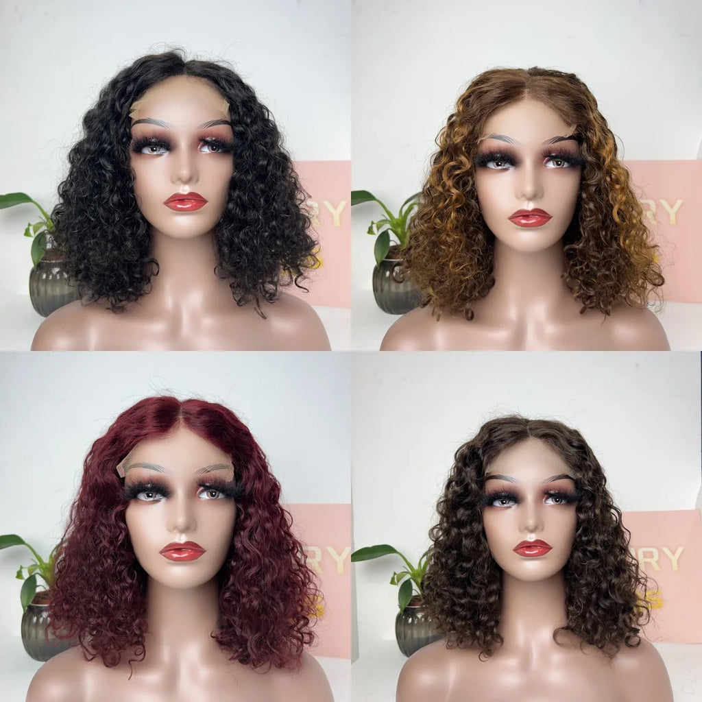 Factory Direct Sales Glueless Hair Wig Bob Wigs 5*5 Water Natural Virgin Hair Transparent Lace Wig Human Hair Glueless