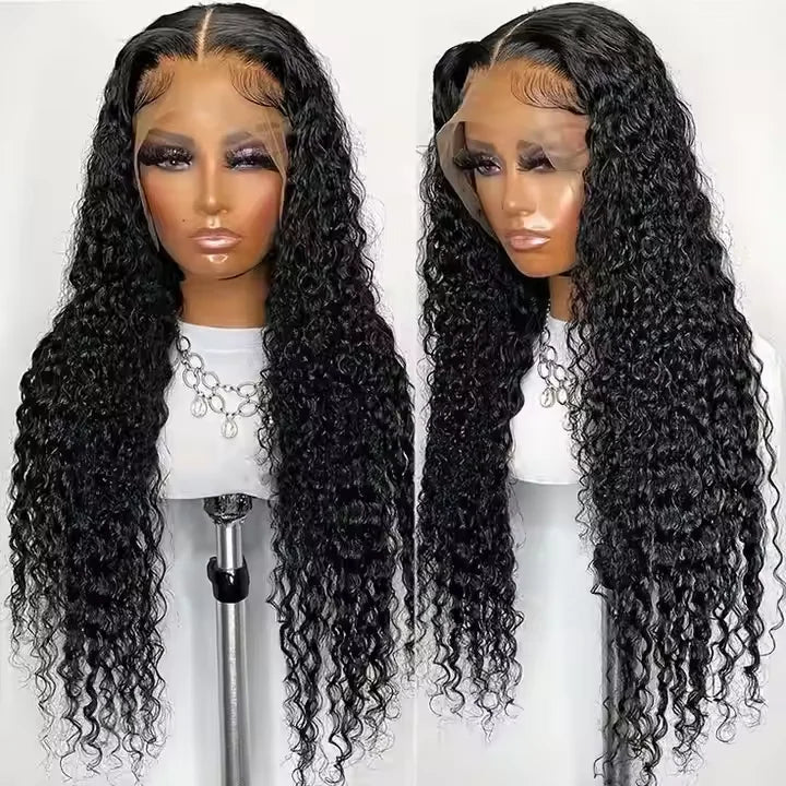 Wholesale 180% Density Kinky Curly Human Hair Wig Cheap Brazilian Human Hair 5x5 HD Transparent Lace Front Wigs for Black Women