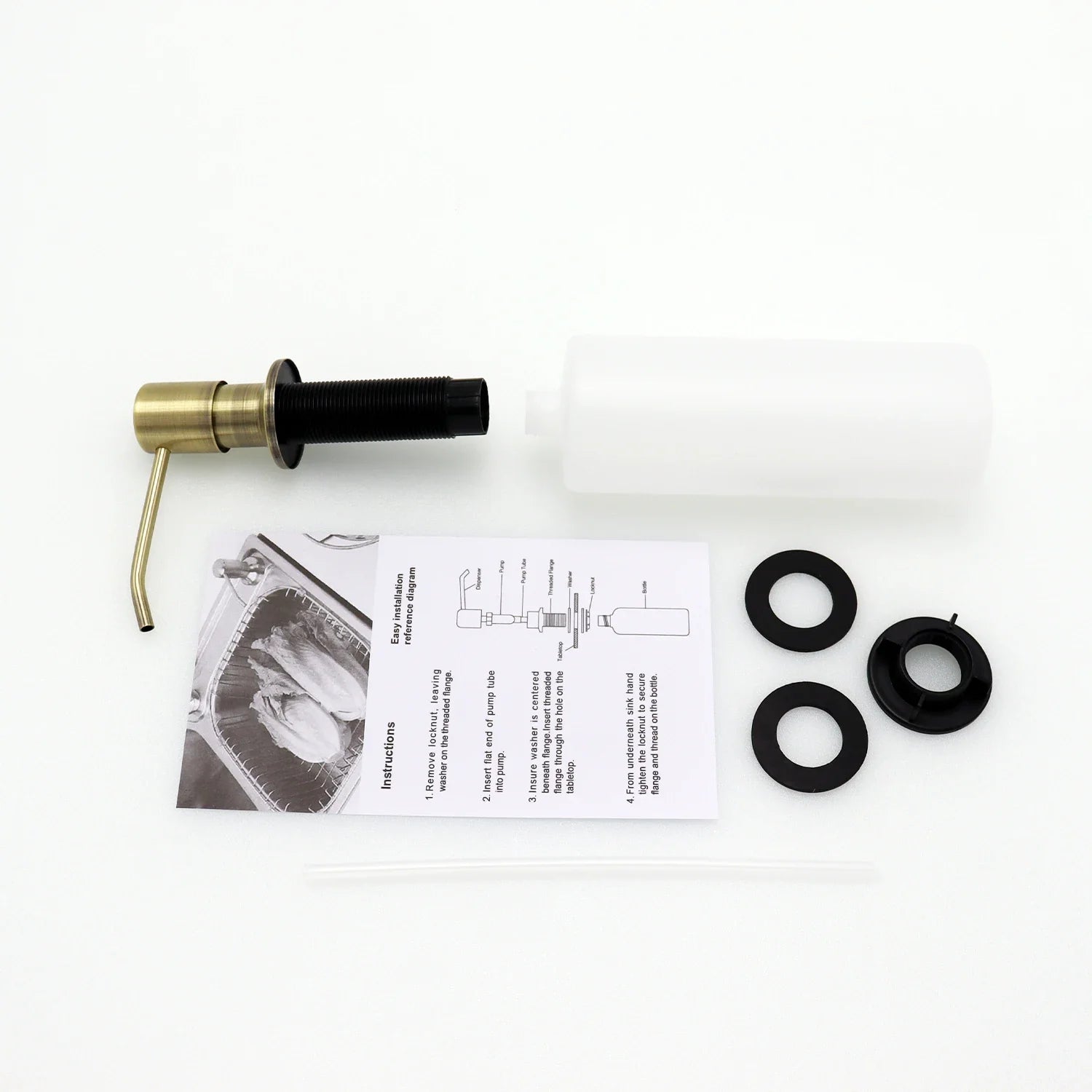 Kitchen Soap Dispensers 500ml Build in Dispenser Soap For Kitchen Bathroom Accessories Stainless Steel Pump Liquid PE Bottle