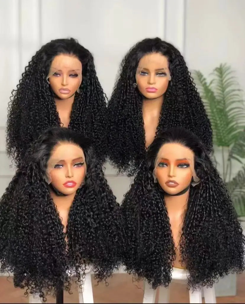 SDD Pre-Plucked Pixie Human Hair Wig Cuticle Aligned Raw Hair 13x4 13x6 5x5 4x4 Sizes Long Curly Lace Wig with Mix Color HD Lace