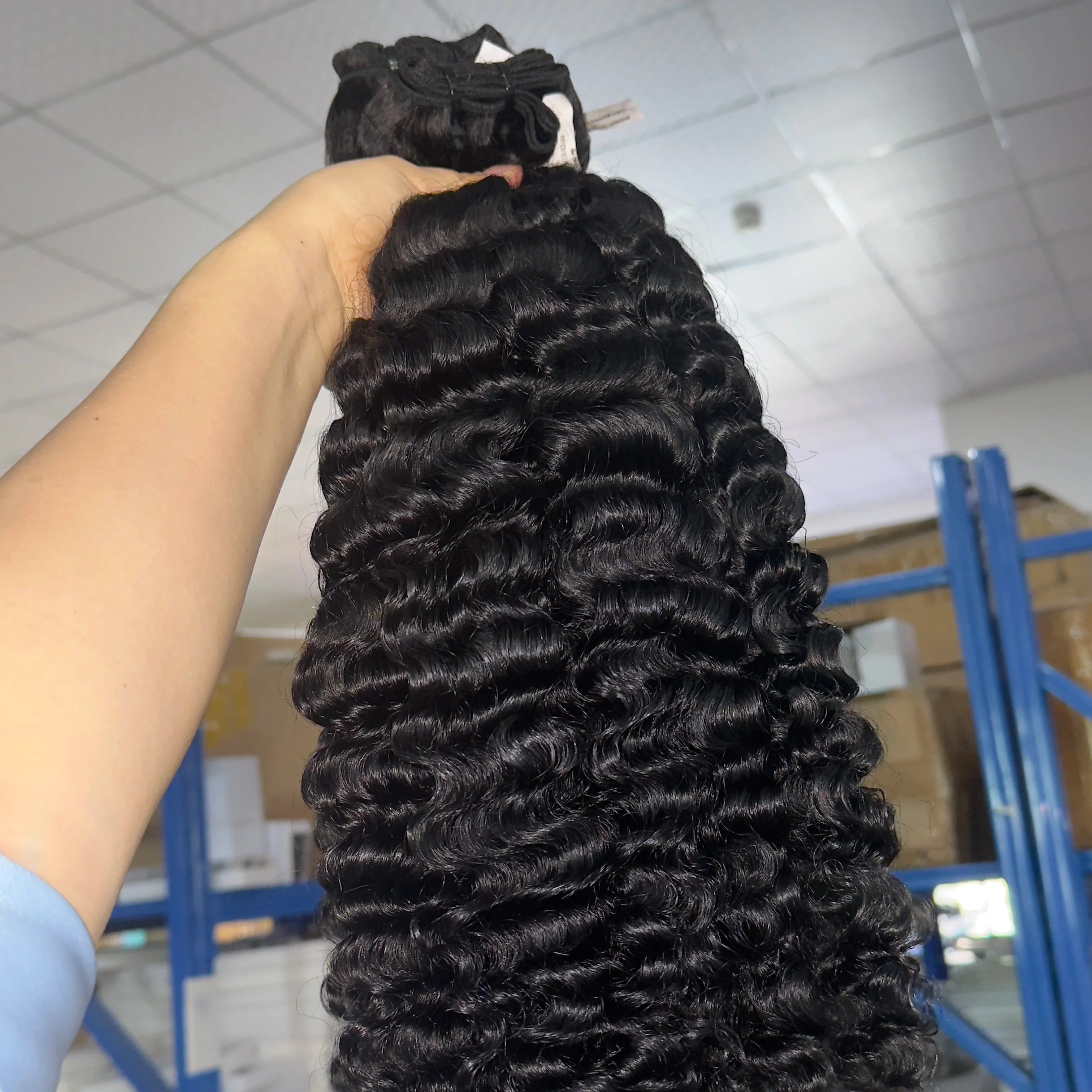 Wholesale Top Quality Raw Virgin Remy Burmese Spiral Curly Human Hair Bundle