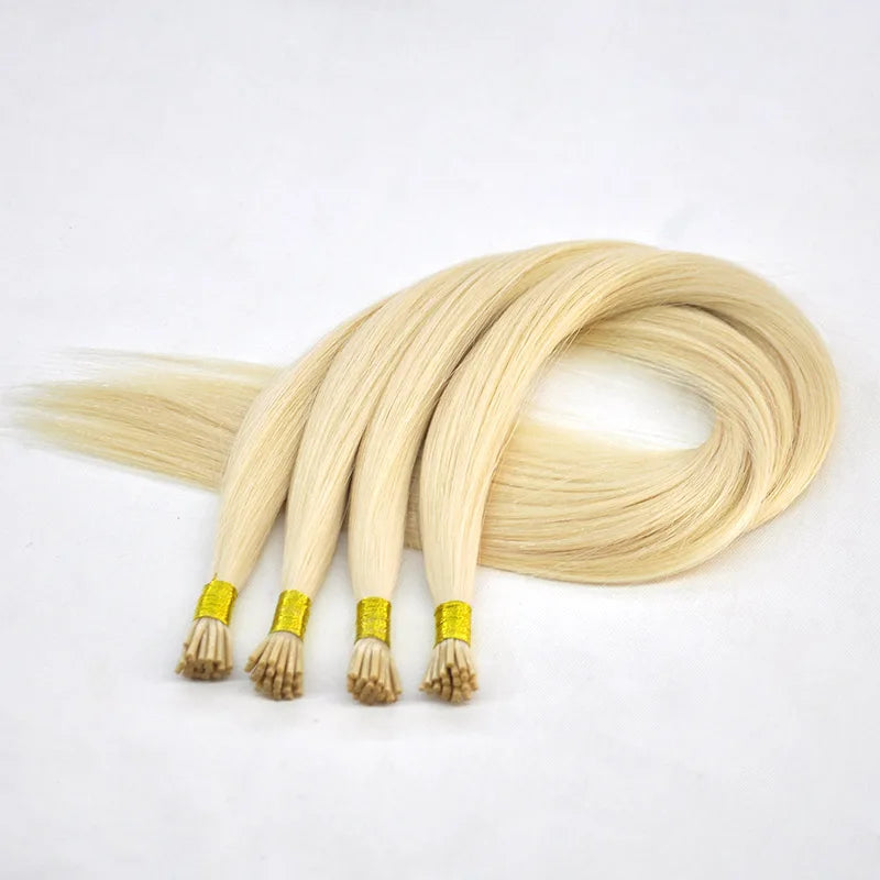 Top Quality I Tip 20 22 24 26 28 Inches Raw Keratin Double Drawn Virgin European Hair Extensions I Tip Human Hair Extensions