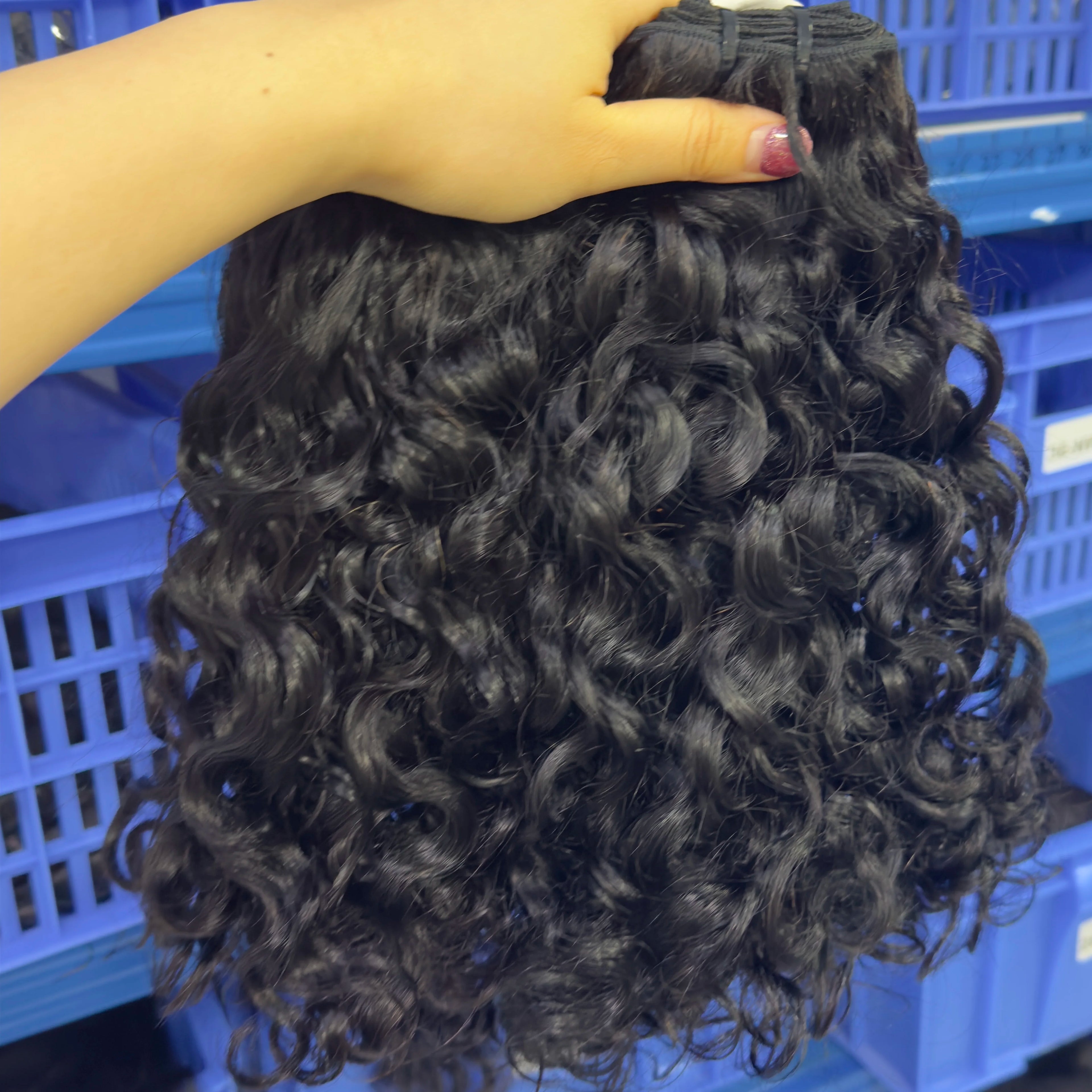 Unprocessed Extensions Human Hair Raw  Raw Cambodian Hair Human Hair Water Loose Deep Wave
