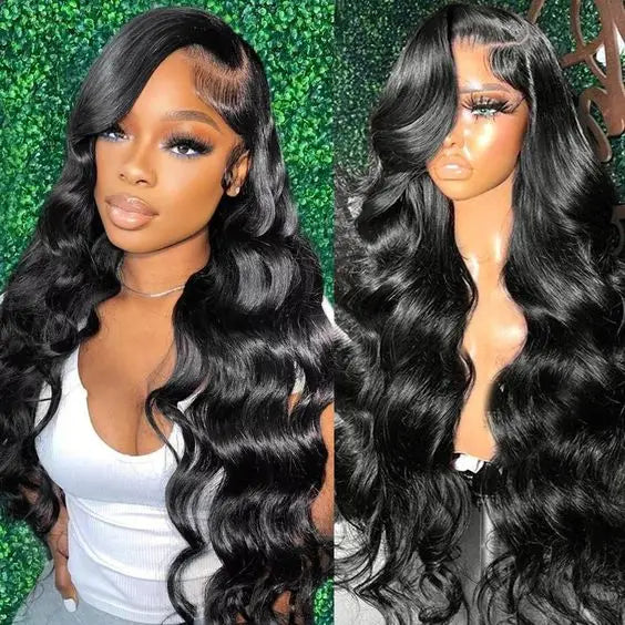 Body Wave Raw Brazilian Hair Wig 13x6 HD Lace Front Human Hair Wig 180% Density Transparent Lace Front Wig for Black Women