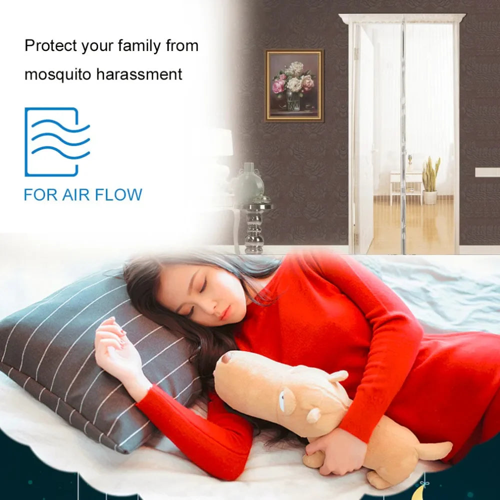 Summer Anti Mosquito Insect Fly Bug Curtains Net Door Screen Kitchen Curtains ployester fiber Curtains Mesh Screen Magnets