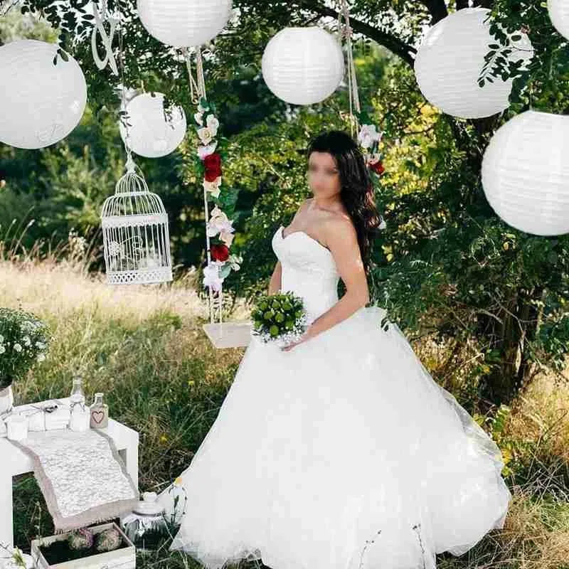 25cm 30cm Round Chinese Paper Lantern Wedding Birthday Party Decoration Holiday Supplies Paper Lamp Covers Shades Decor