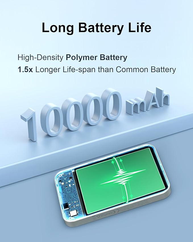 HINOVO Mag-Safe 10000mAh Magnetic Wireless Power Bank for iPhone