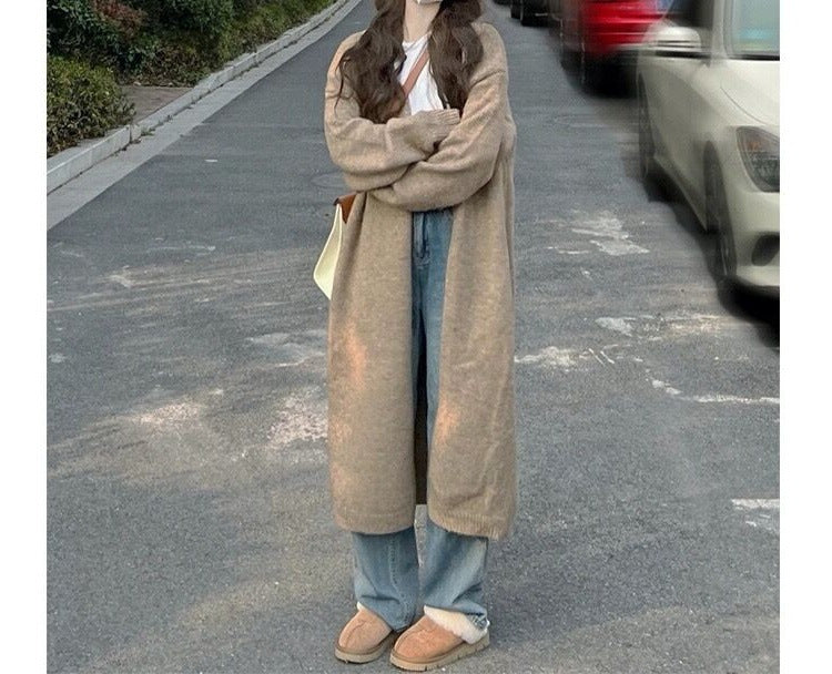 Loose Large Knitted Cardigan Women's Sweater