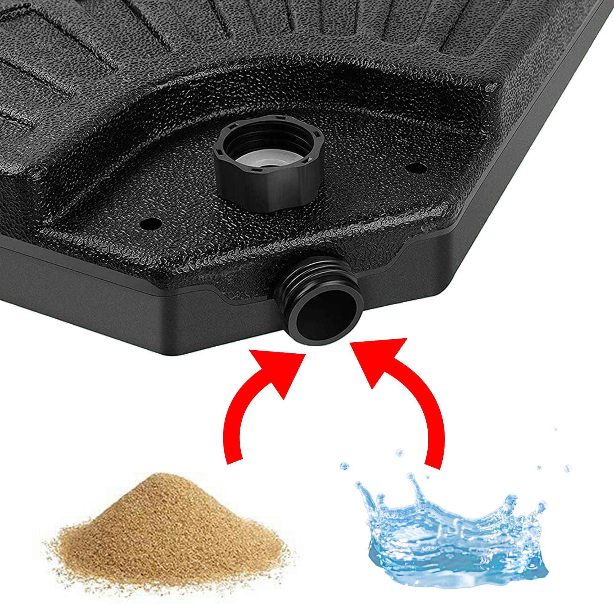 4 Pcs Cantilever Parasol Base Weight - Black