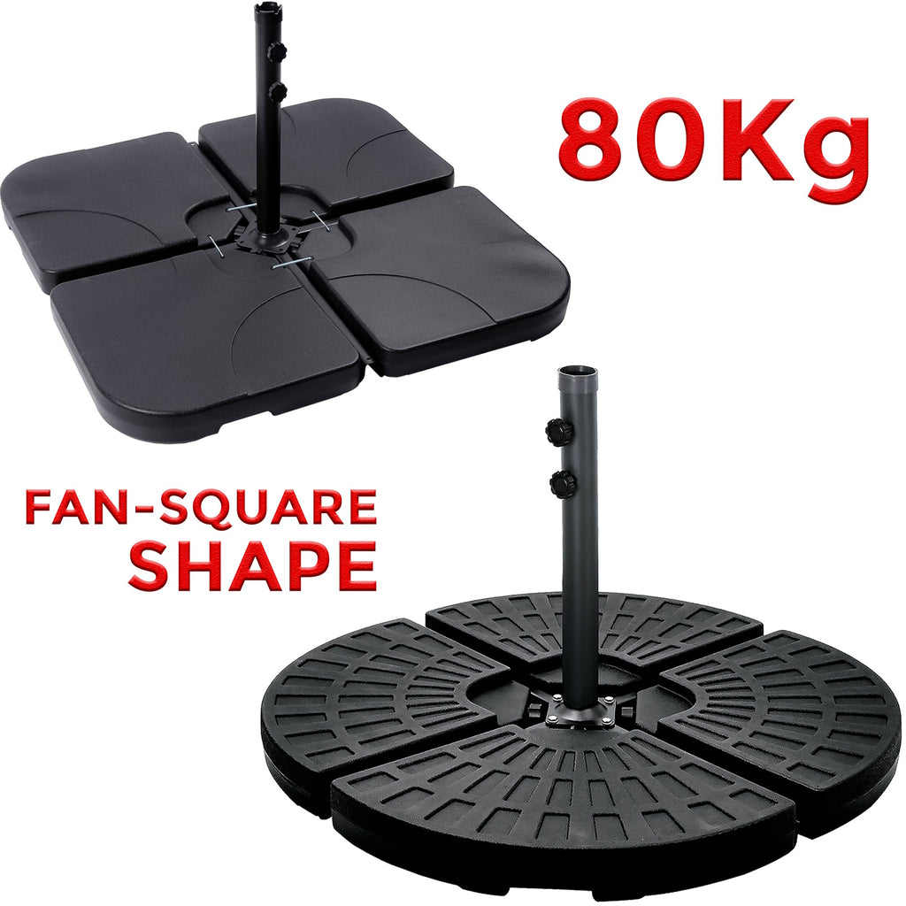 4 Pcs Cantilever Parasol Base Weight - Black