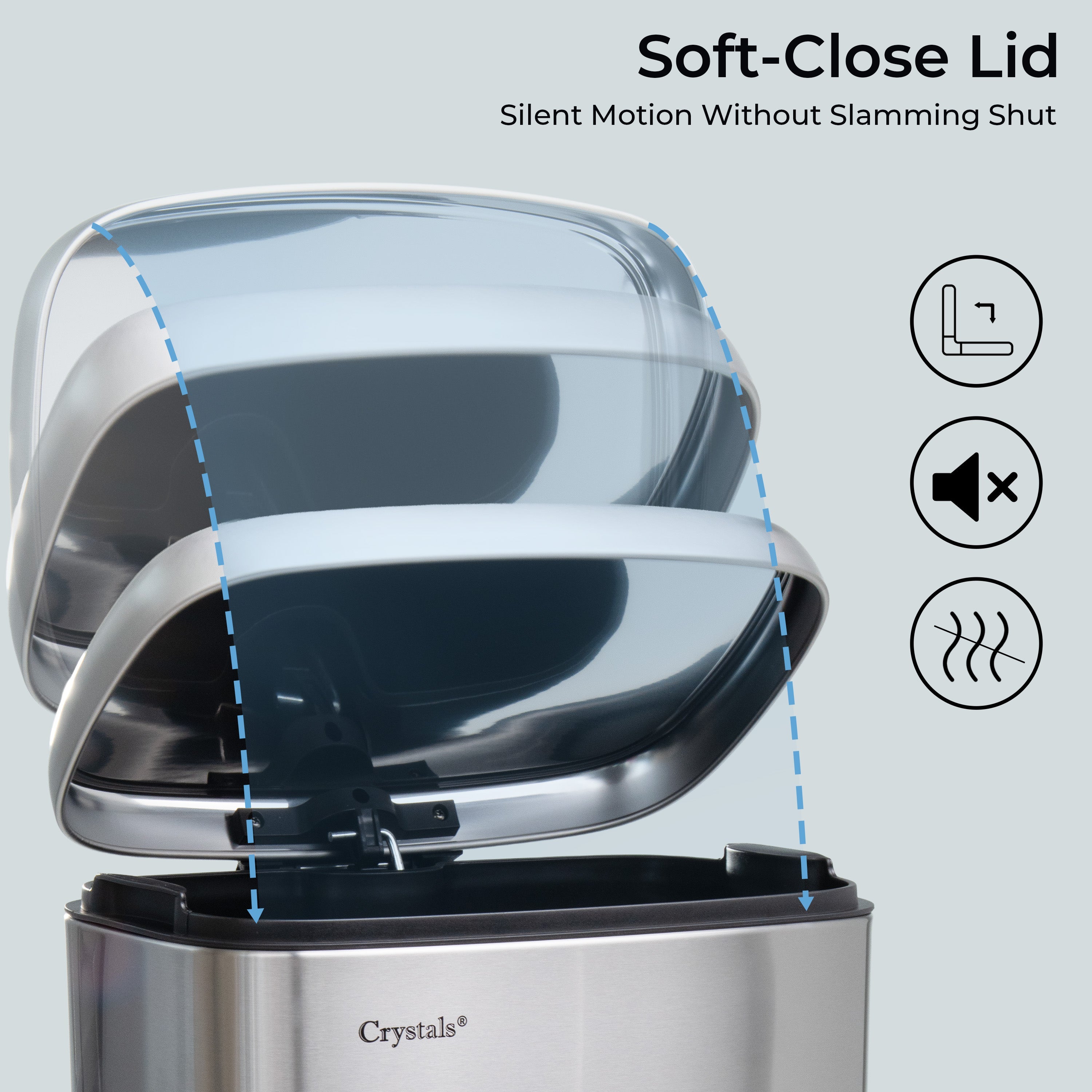 30L Pedal Bin with Soft Close Lid