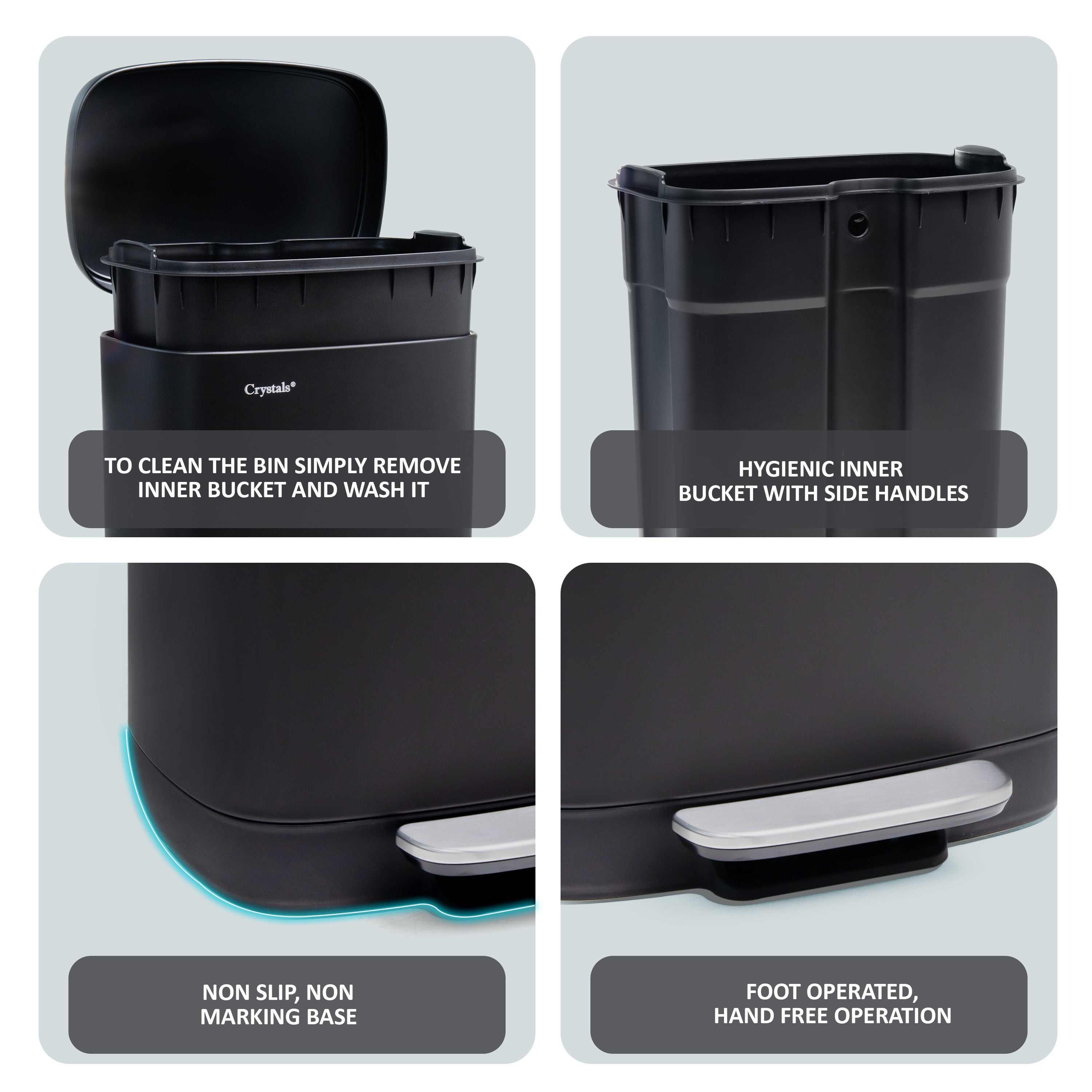 30L Pedal Bin with Soft Close Lid