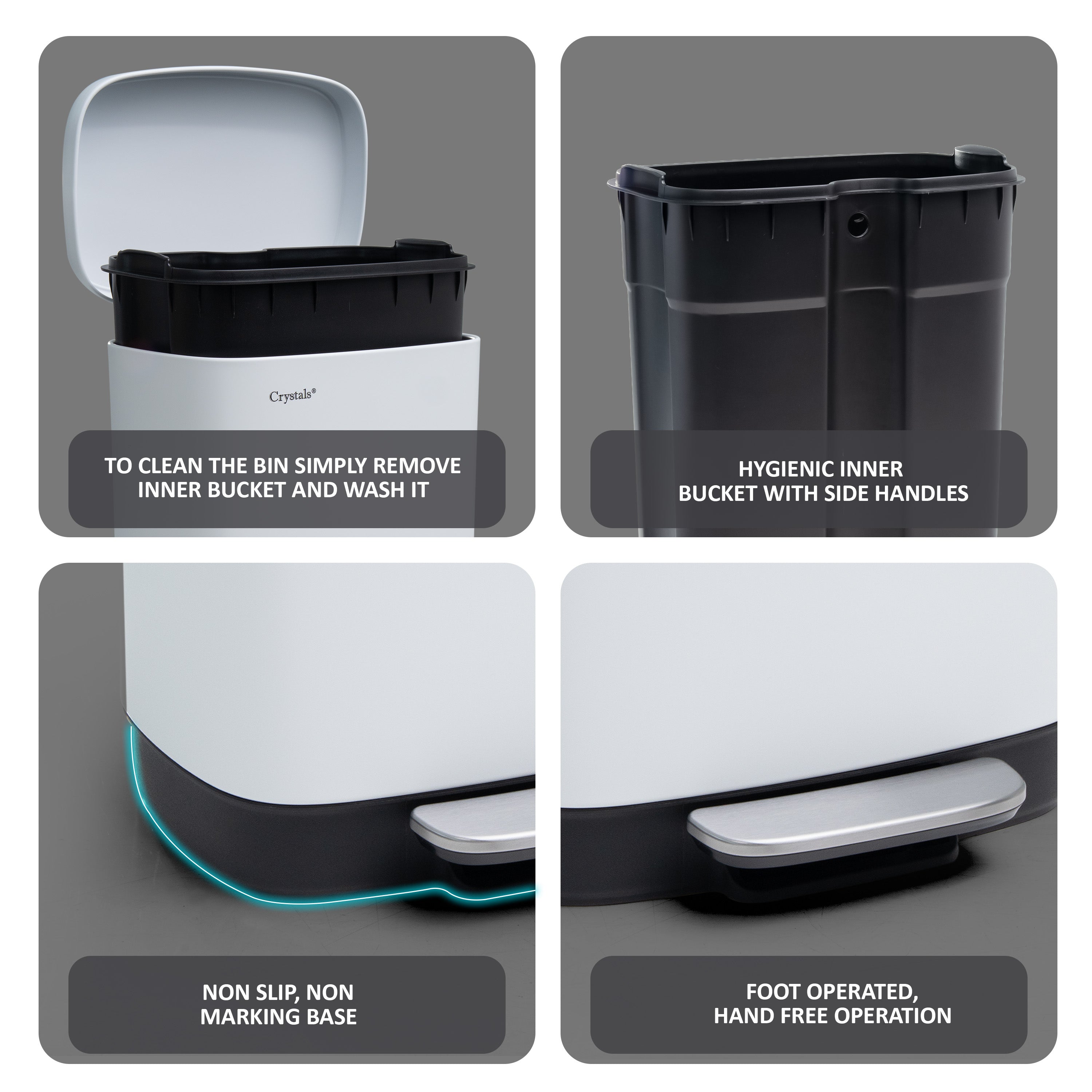 30L Pedal Bin with Soft Close Lid