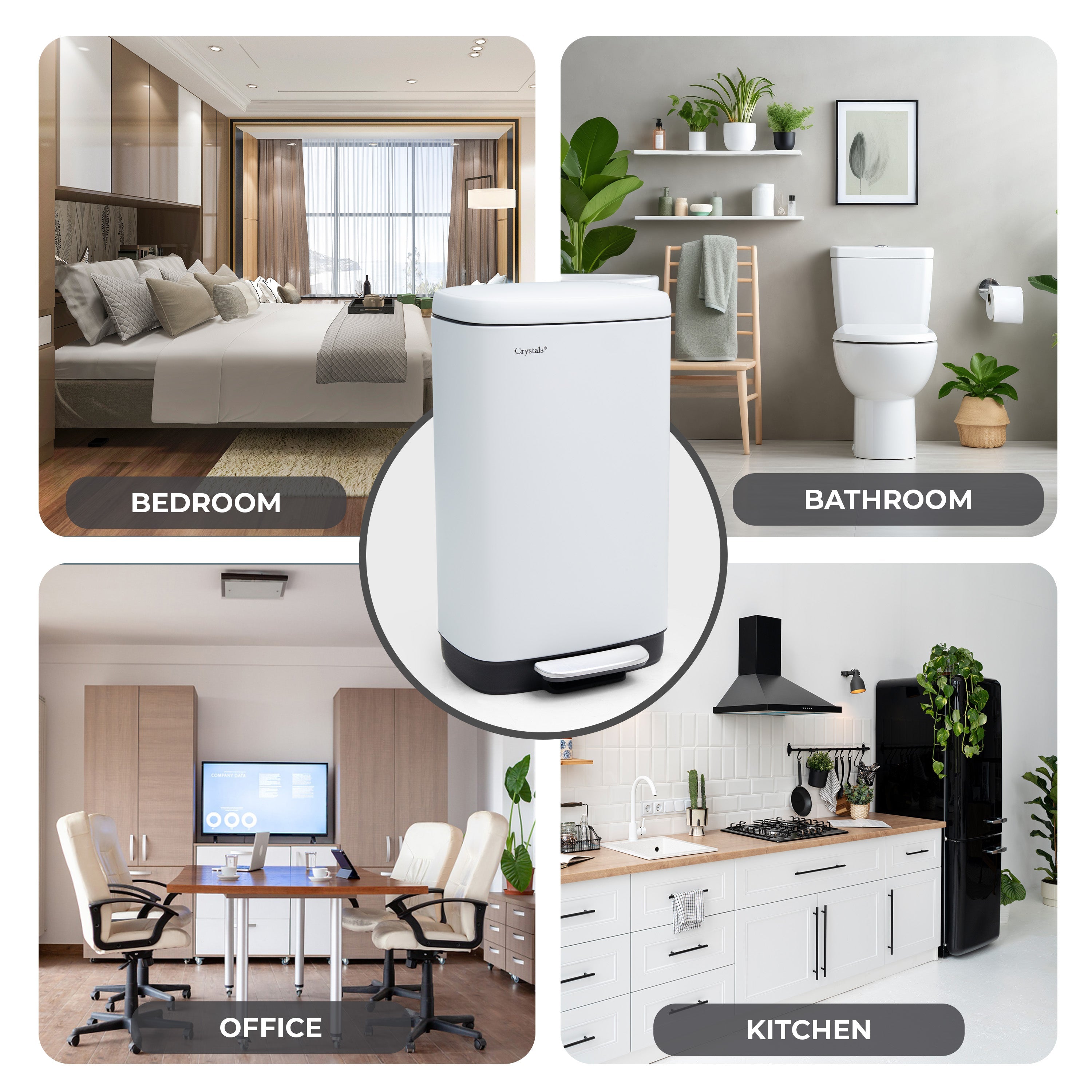 30L Pedal Bin with Soft Close Lid