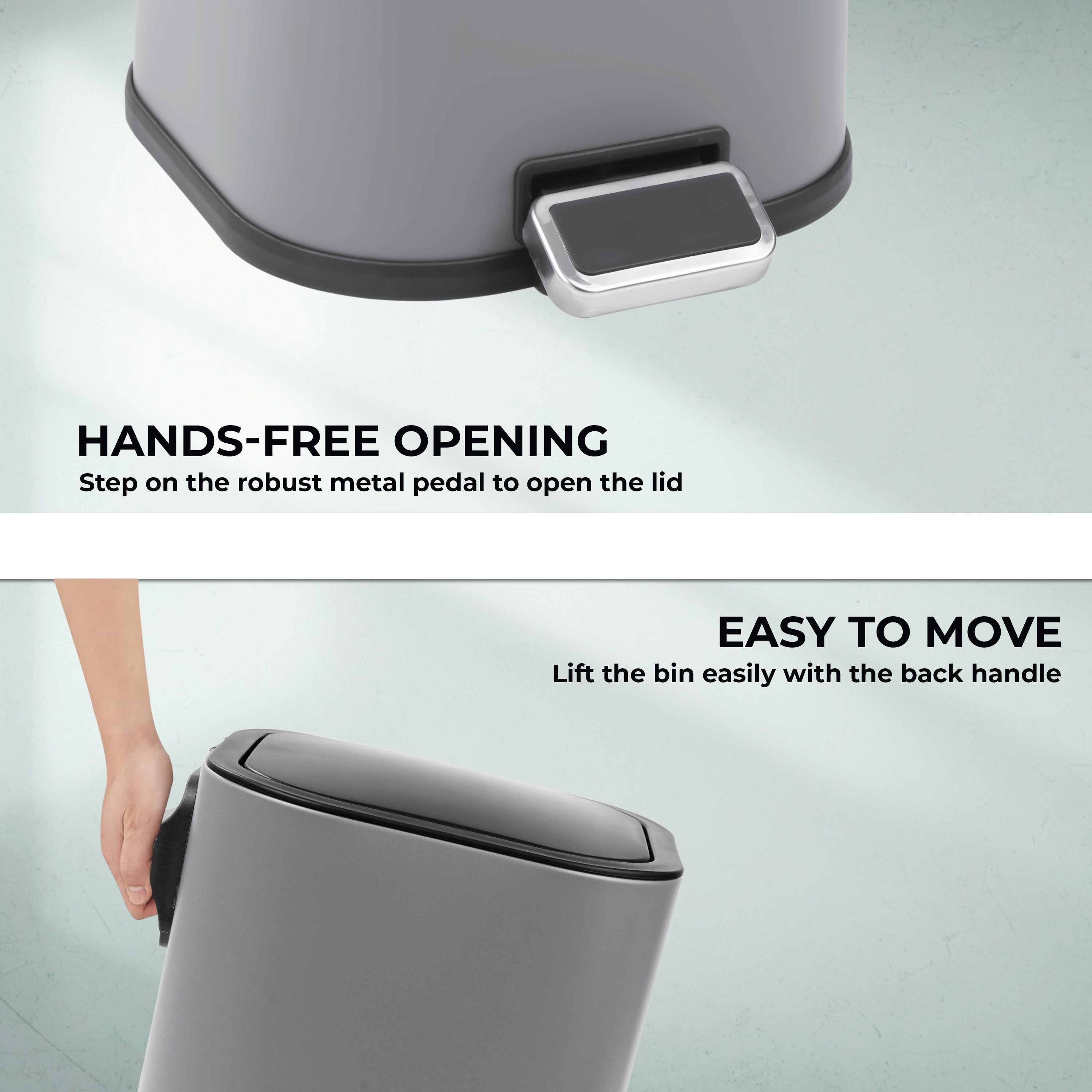 5L Soft Close Stainless Steel Pedal Bin