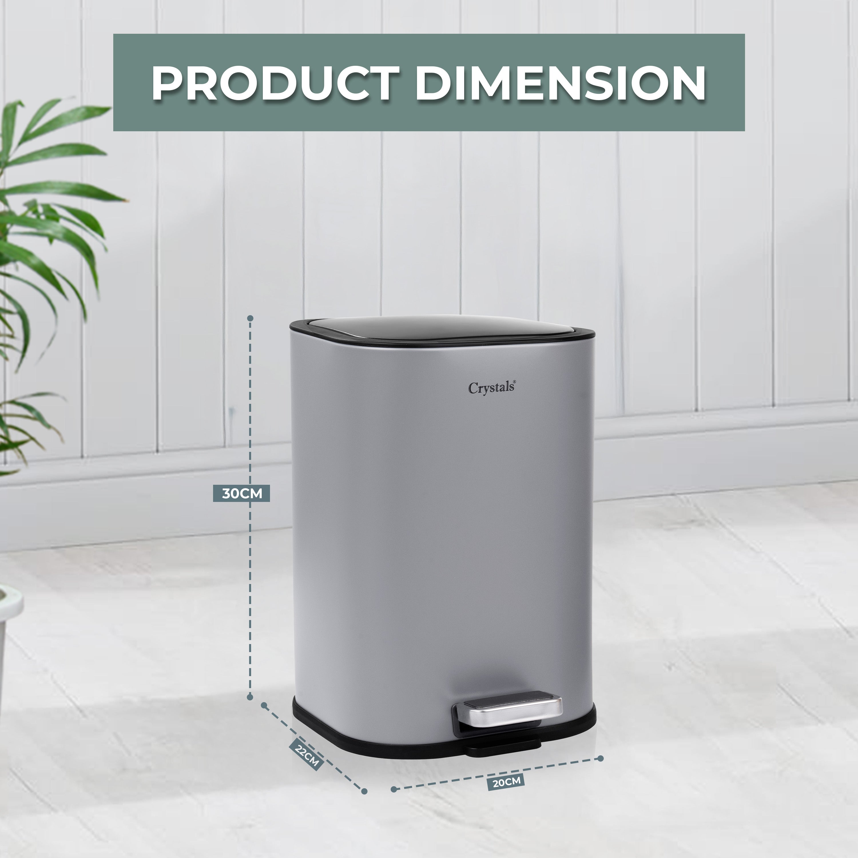 5L Soft Close Stainless Steel Pedal Bin