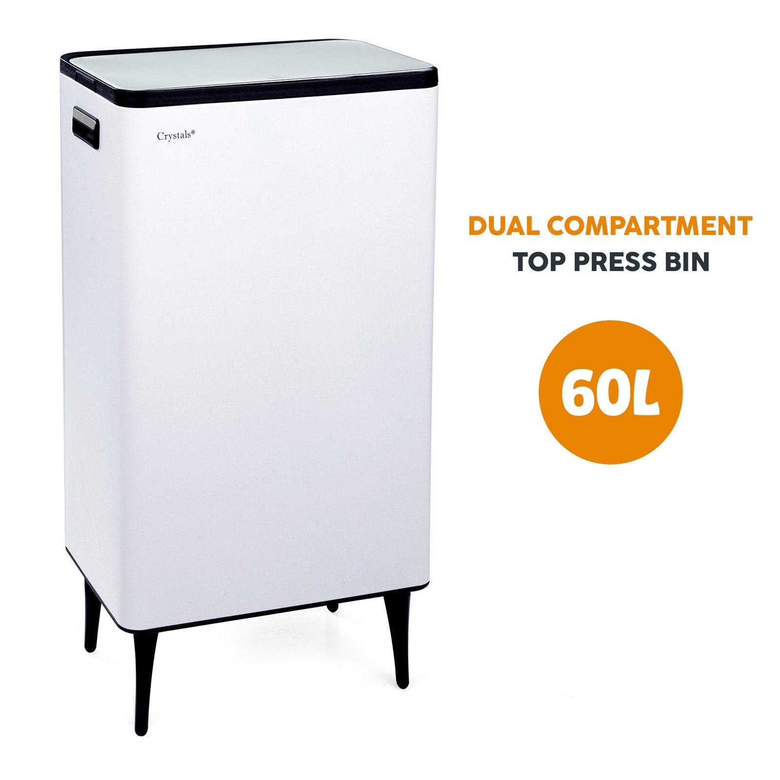 60L Dual Compartment Kitchen Bin