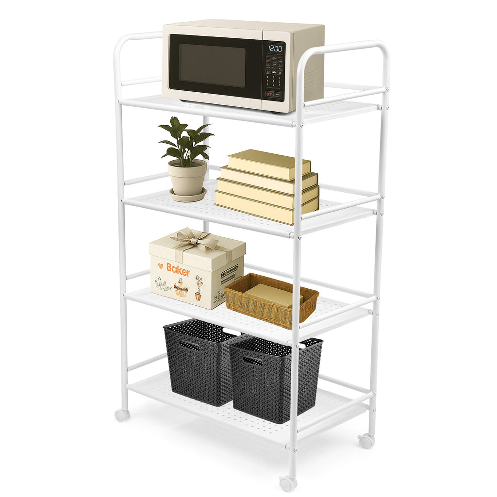 4 Tier Slim Kitchen Food Storage Trolley