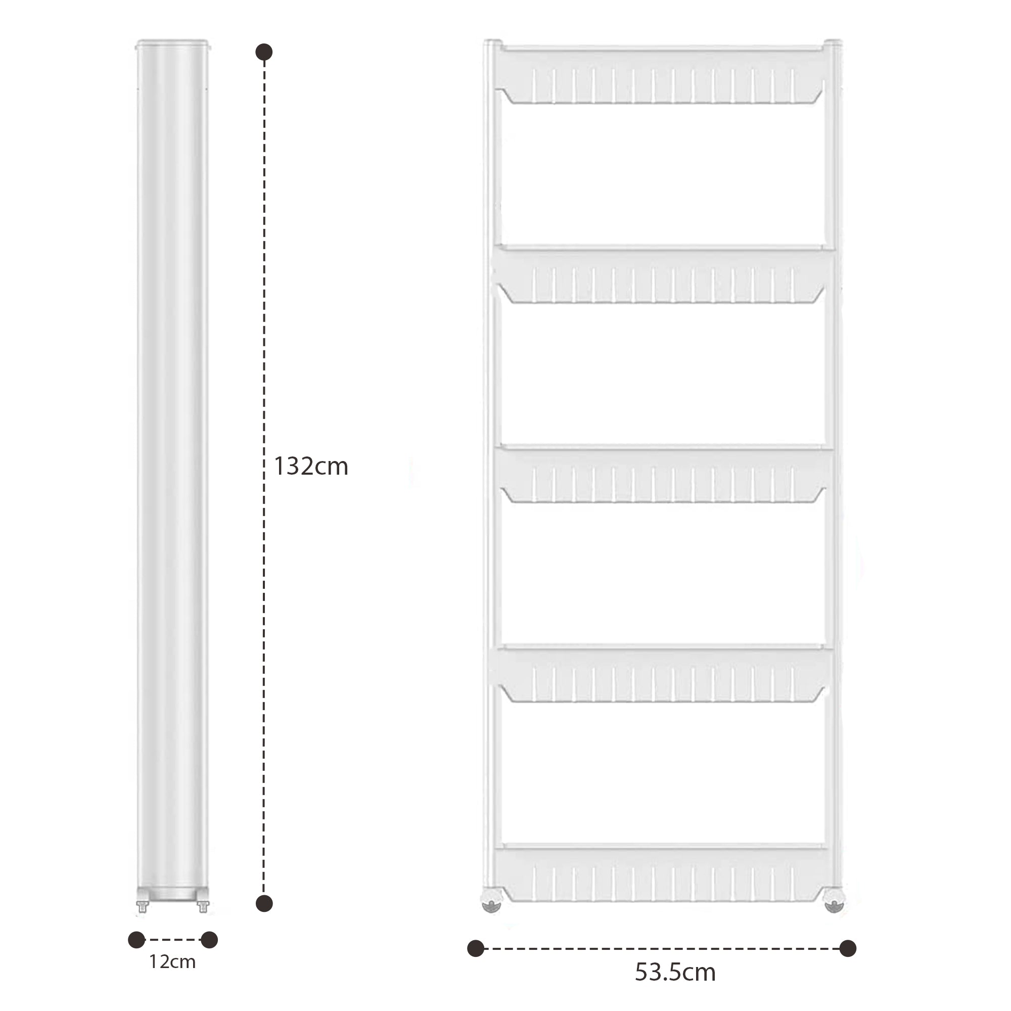 5 Tier Kitchen Trolley Rack Storage Organiser