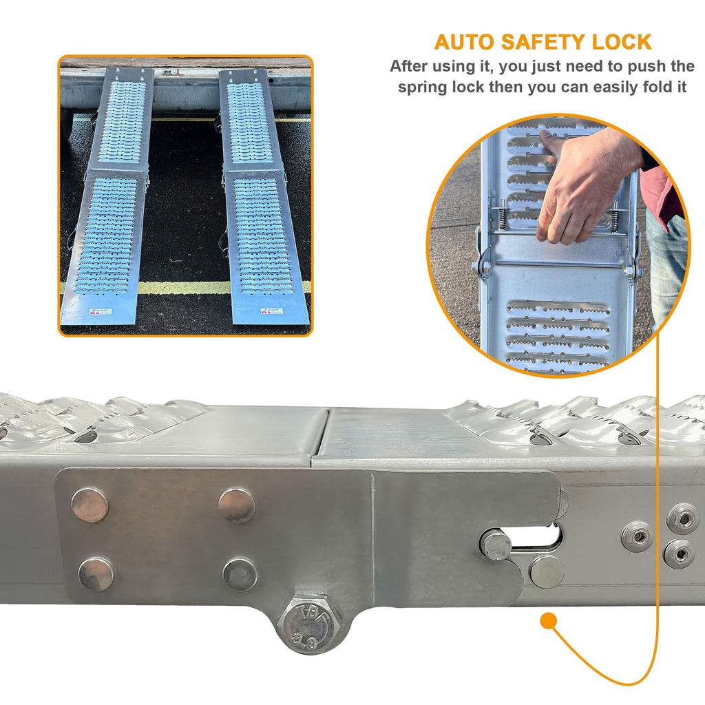 2-Pcs Steel Foldable Loading Ramp