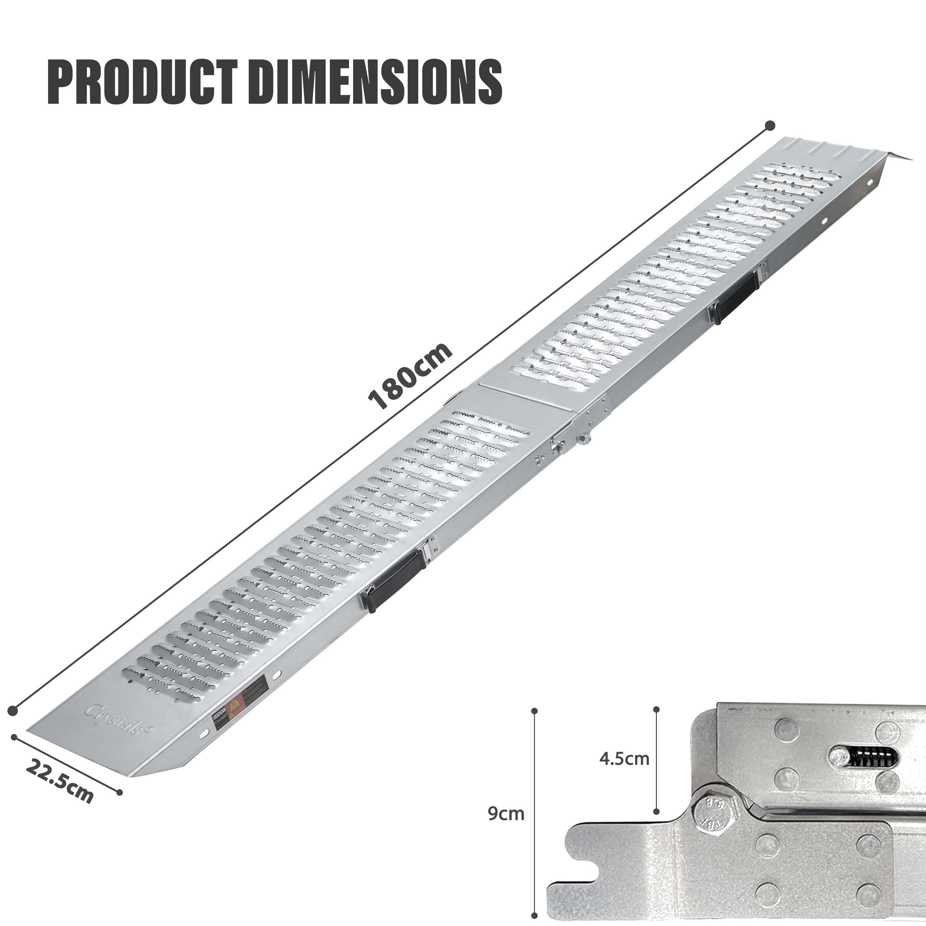 2-Pcs Steel Foldable Loading Ramp