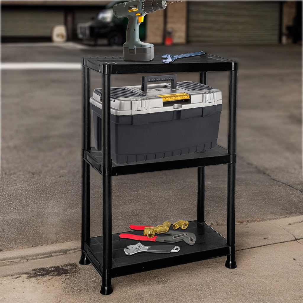 3/4/5 Tier Plastic Racking Shelving Storage Unit