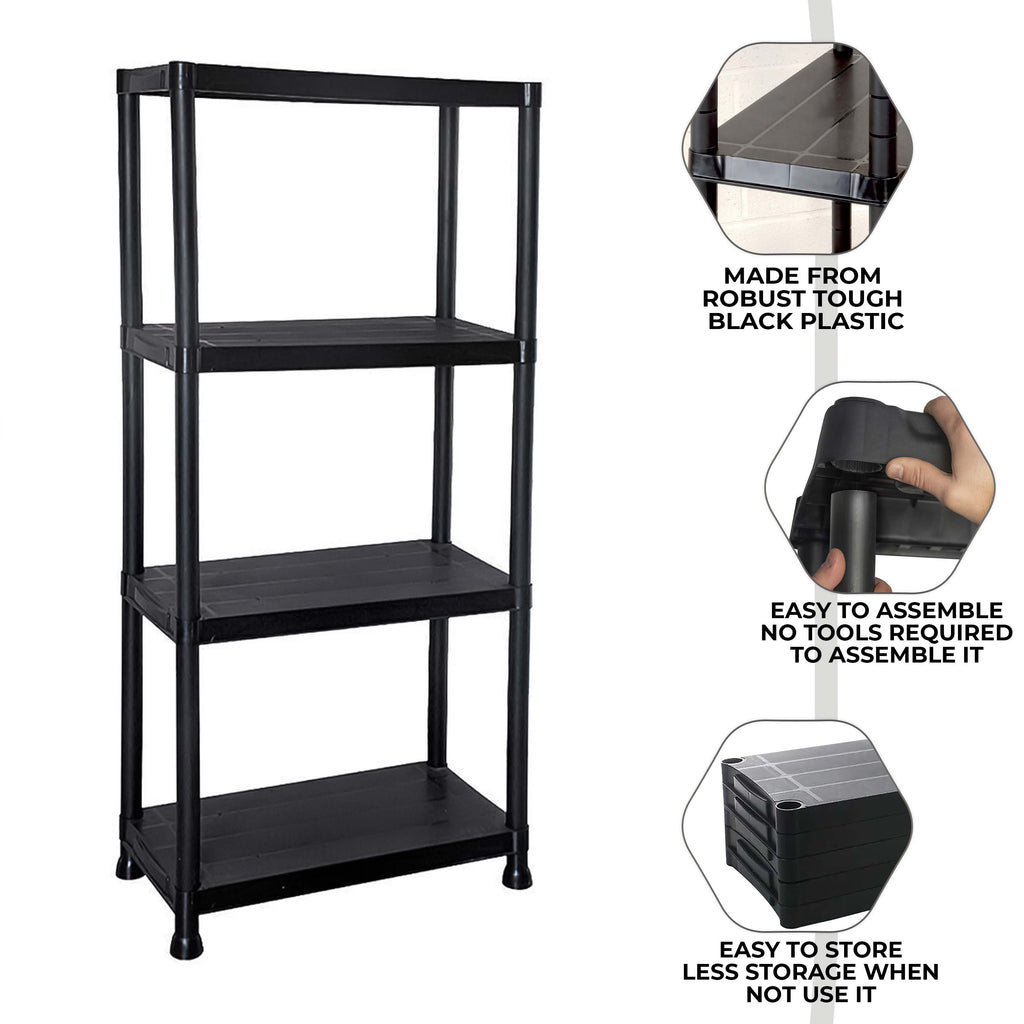 3/4/5 Tier Plastic Racking Shelving Storage Unit