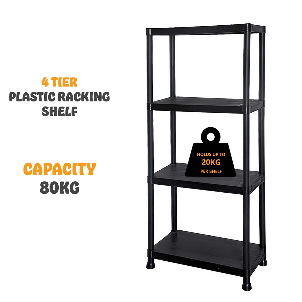 3/4/5 Tier Plastic Racking Shelving Storage Unit