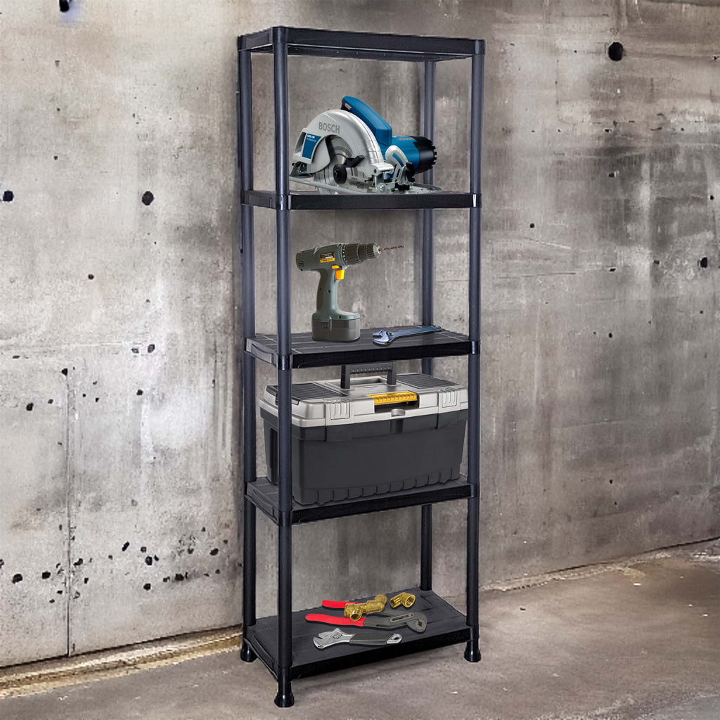 3/4/5 Tier Plastic Racking Shelving Storage Unit