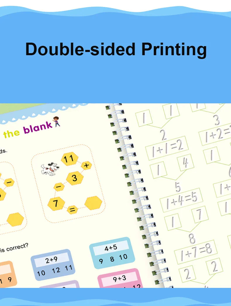 Writing Exercise Books English Groove Magic Practice Copybook Children's Book Learning Numbers Letters Alphabet Calligraphy Gift