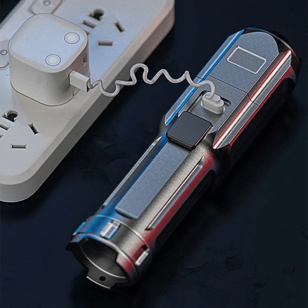 395nm Blacklight Flashlight USB Rechargeable Ultraviolet Blacklight Portable Torch Light for Pet Urine Detection Resin Curing