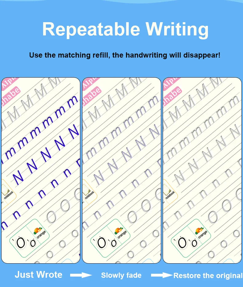 Writing Exercise Books English Groove Magic Practice Copybook Children's Book Learning Numbers Letters Alphabet Calligraphy Gift