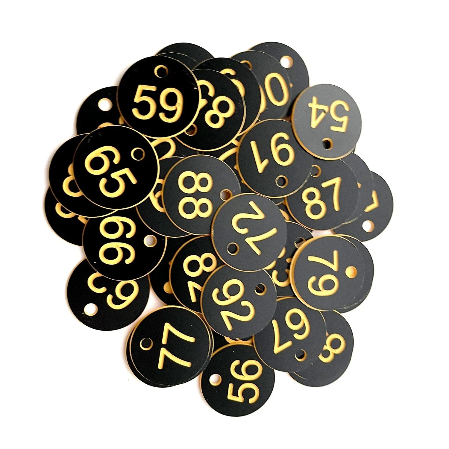 Numbered Sign Labels Beehive Tags Garden Box Mark with Hole Plant Markers  1-50 1-100 50pcs 100pcs