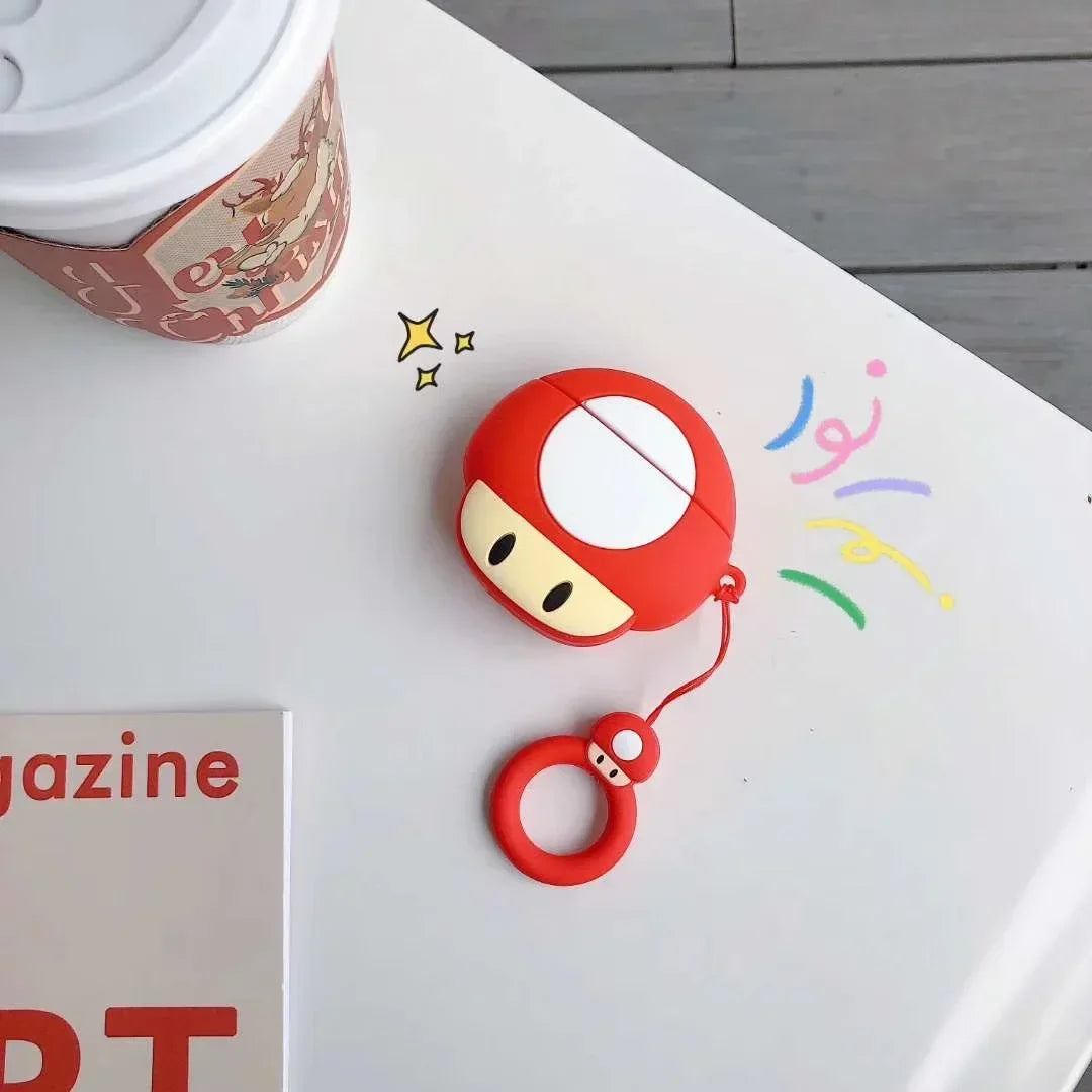 For Airpods 4 Case 2024,Cute 3D Cartoon Mary Game Silicone Earphone Cover For Airpod 4 Case/Airpods Pro 2 Case For Kids Funda