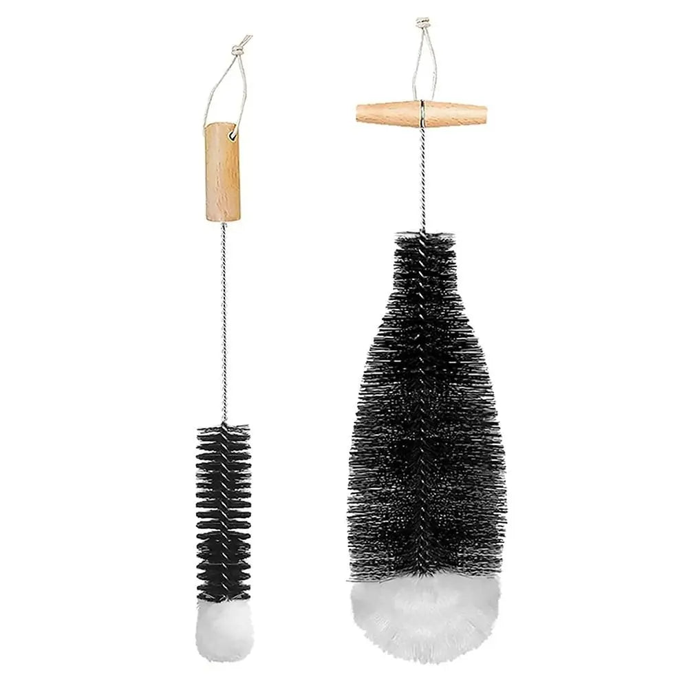 Soda Stream Bottle Brush With Beechwood Handle Glassware Jars Cleaner Kitchen Cleaning Tool Drink Bottle Cup Cleaning Brush