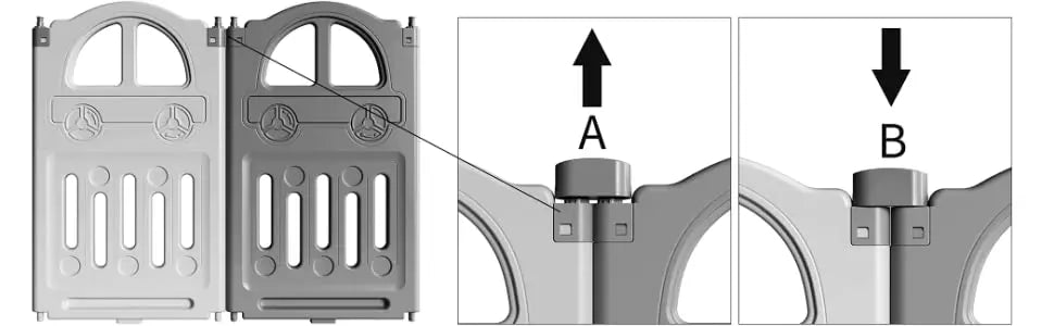 UBRAVOO Foldable Baby Playpen with Basketball Hoop & 50Pcs Coloured Pit Balls,  Toddler and Baby Play pen  fence, 14-Panel
