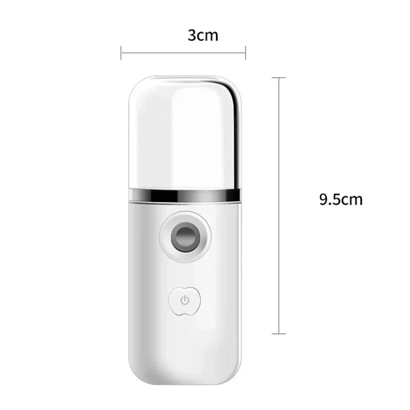 Mini Portable Humidifier Nano Mister Facial Steamer Device Beauty Spray Hydrating Apparatus Cold Spray Apparatus Rechargeable