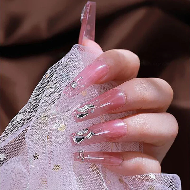 300/100pcs Mini Nail Art Rhinestones Crystal Acrylic Flatback Diamonds Mixed Shape Sparkle DIY Nail Luxury Manicure Accessories