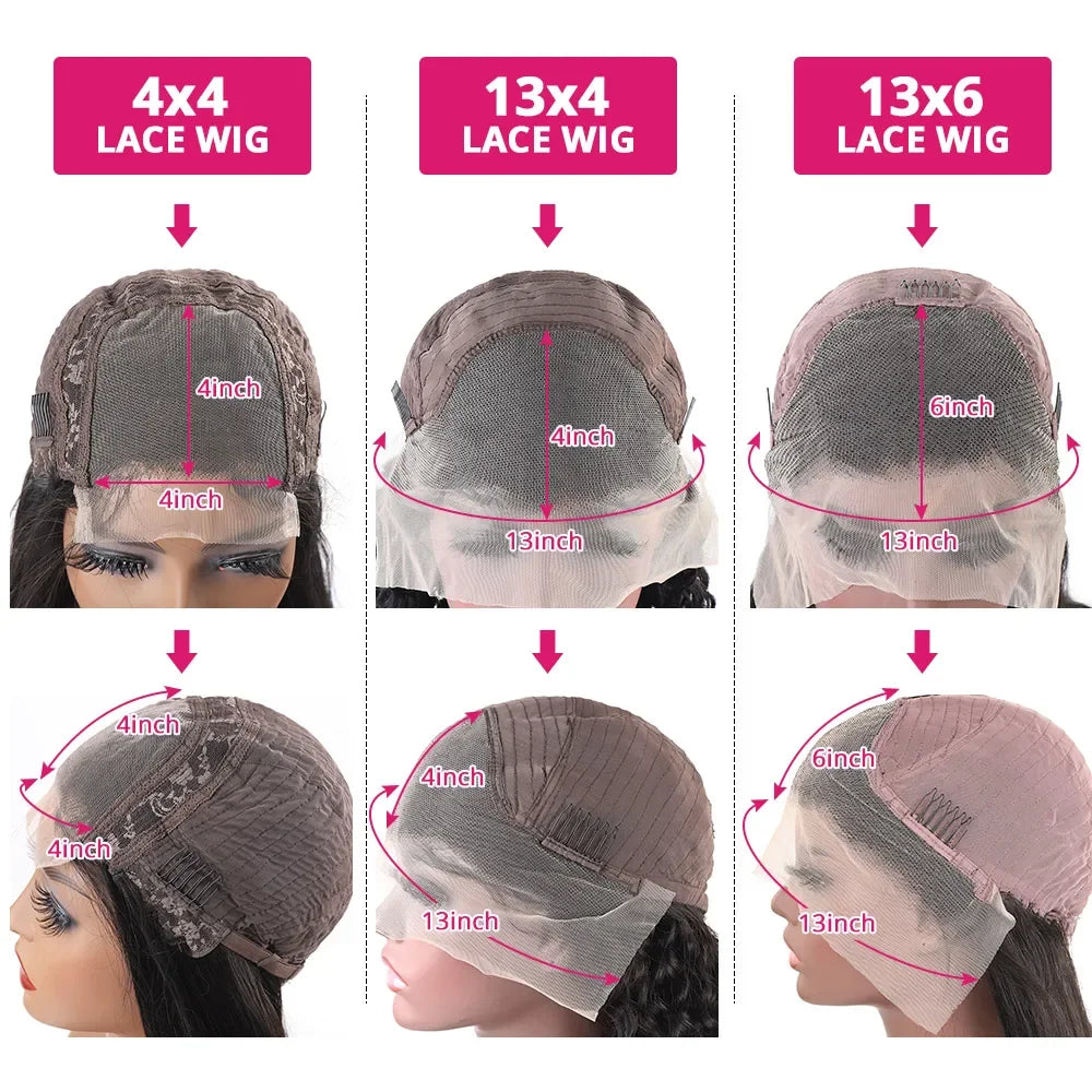 Straight 13x4 Lace Front Wigs Human Hair 13x6 Transparent Lace Frontal Wigs Human Hair PrePlucked 360Lace Wigs For Women Bling