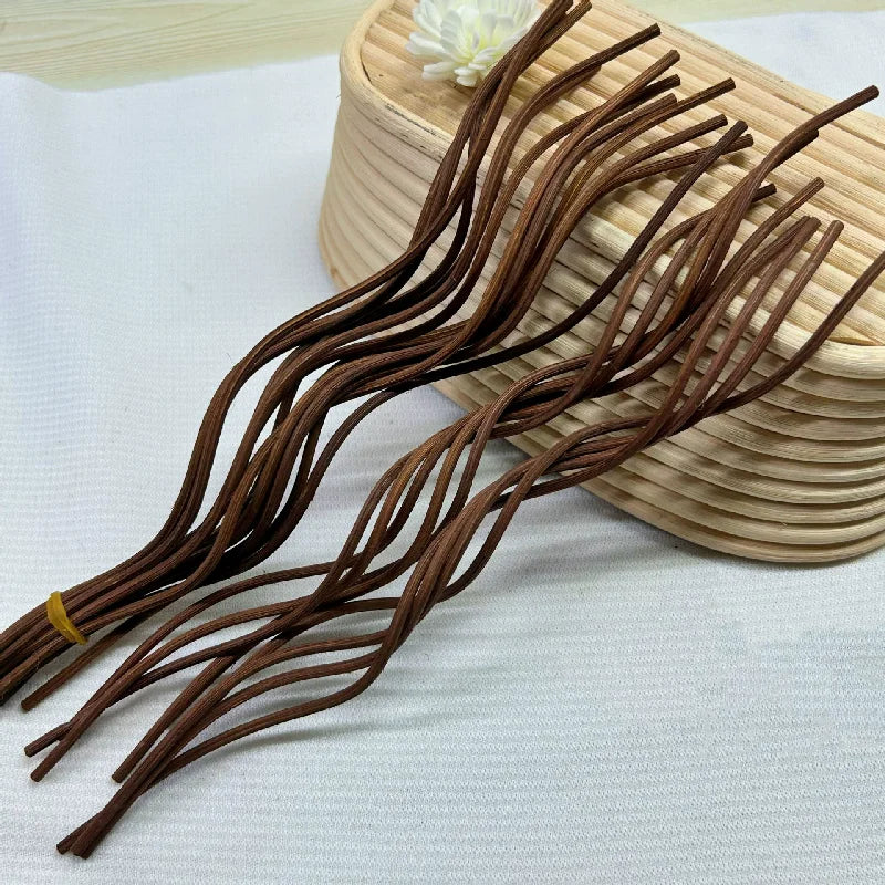 20Pcs Long Wavy Rattan Reed Diffuser Sticks Fragrance Diffuser Replacement Refill Air Freshener Home Fragrance Accessory