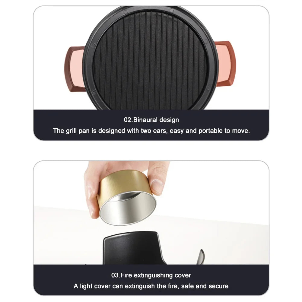 Japanese One Person Cooking Oven Detachable Japanese Alcohol Stove Portable Mini Barbecue Stove Japanese Smokeless Alcohol Stove