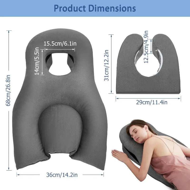 1PCS Face Down Pillow Flacewesta Massage BBL Prone with Memory Foam Ergonomic for sleeping Vitrectomy Neck Pain Retinal Surgery