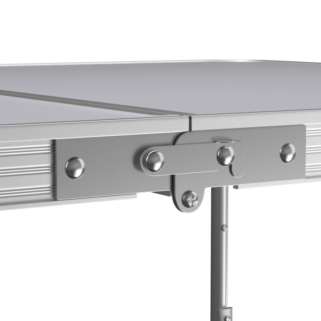 Portable Camping Table Aluminum Lightweight Folding Table 2 Height Adjustable Garden Table Picnic BBQ Table for Camping, Party &