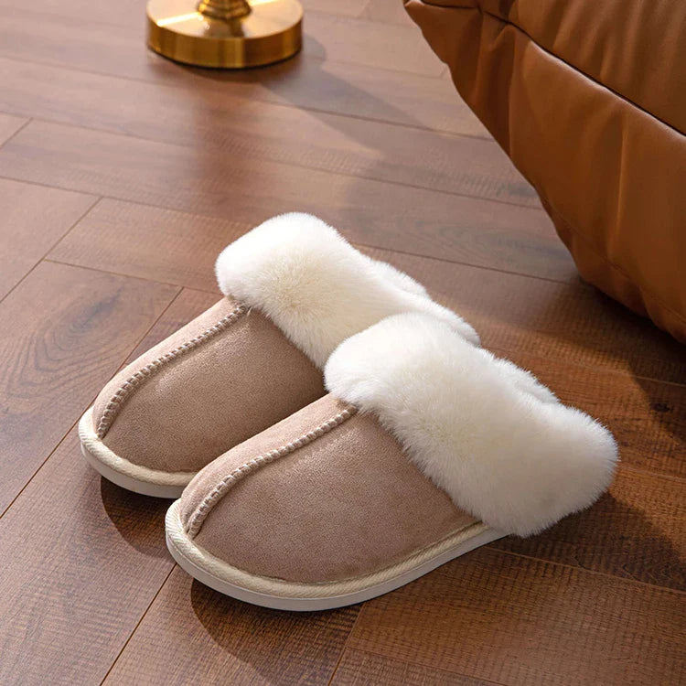 Furry Home Slippers Women 2024 Winter Designer Shoes Ladies Flats Casual Warm Plush House Fur Slides Couple Footwear Large Size