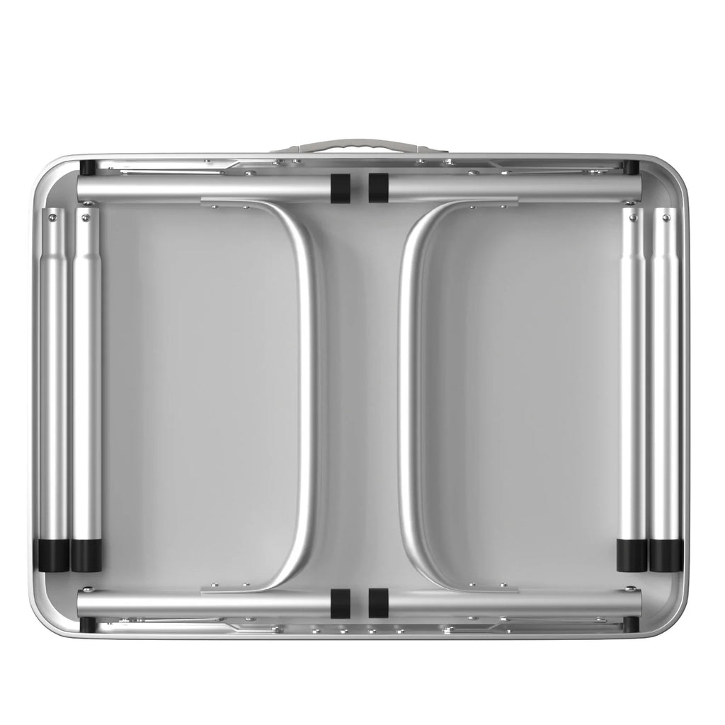 Folding Camping Table Outdoor Indoor Garden Balcony Market Kitchen Work Table Adjustable White Portable Picnic Table 60x45 cm