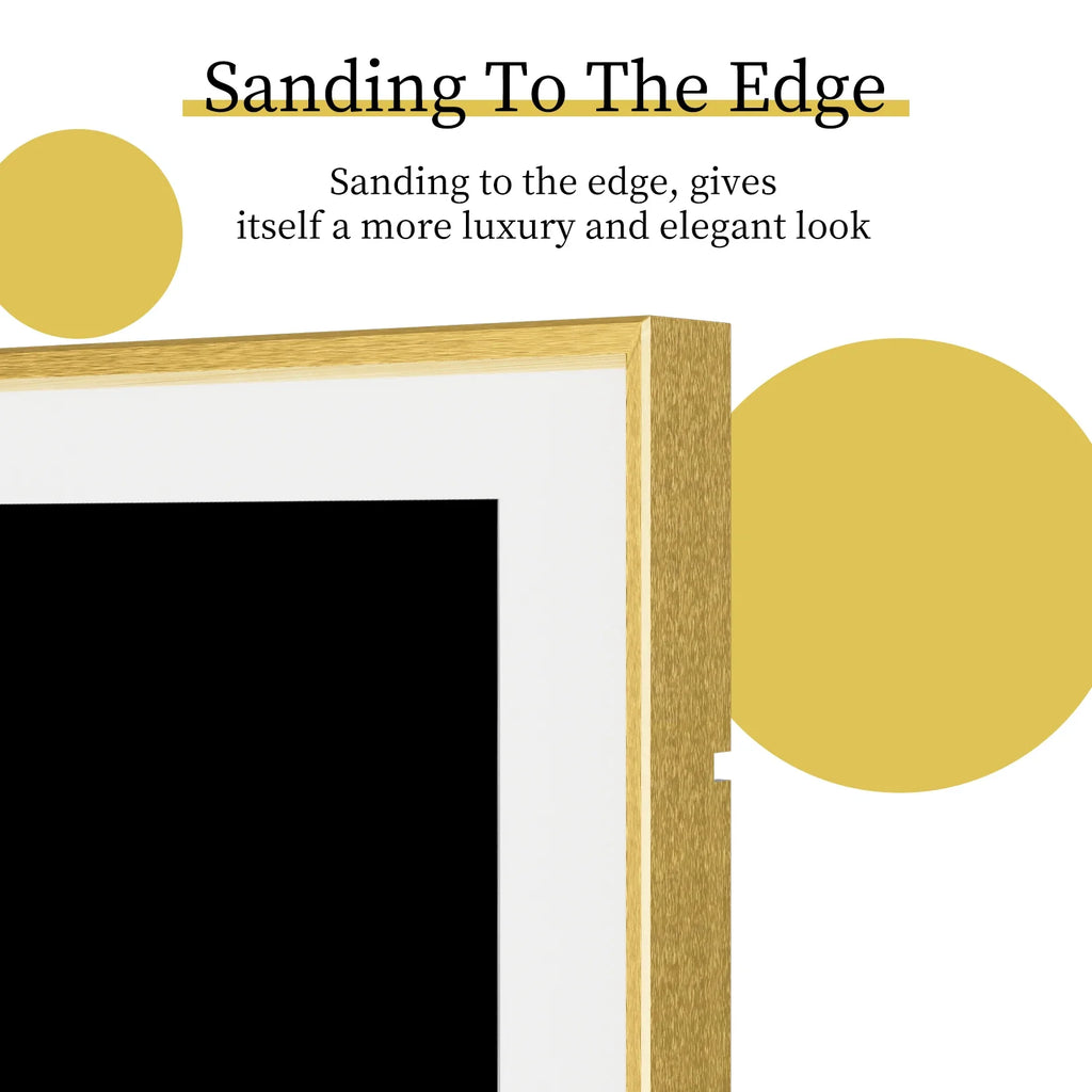 Gold Lighted Bathroom Mirror Rectangular Large LED Lighted Bathroom Mirror Gold Aluminum Frame with Front-lit Adjustable