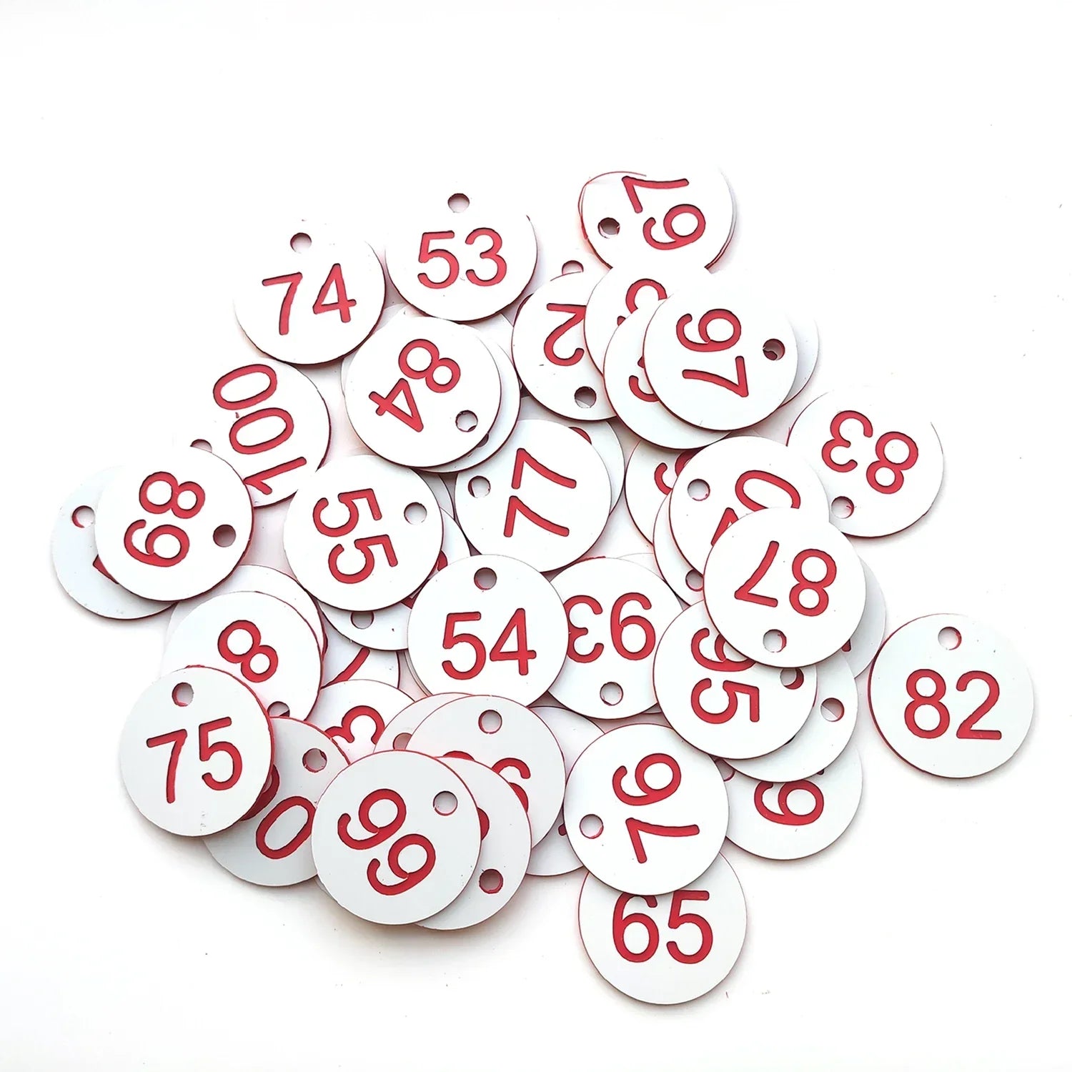 Numbered Sign Labels Beehive Tags Garden Box Mark with Hole Plant Markers  1-50 1-100 50pcs 100pcs