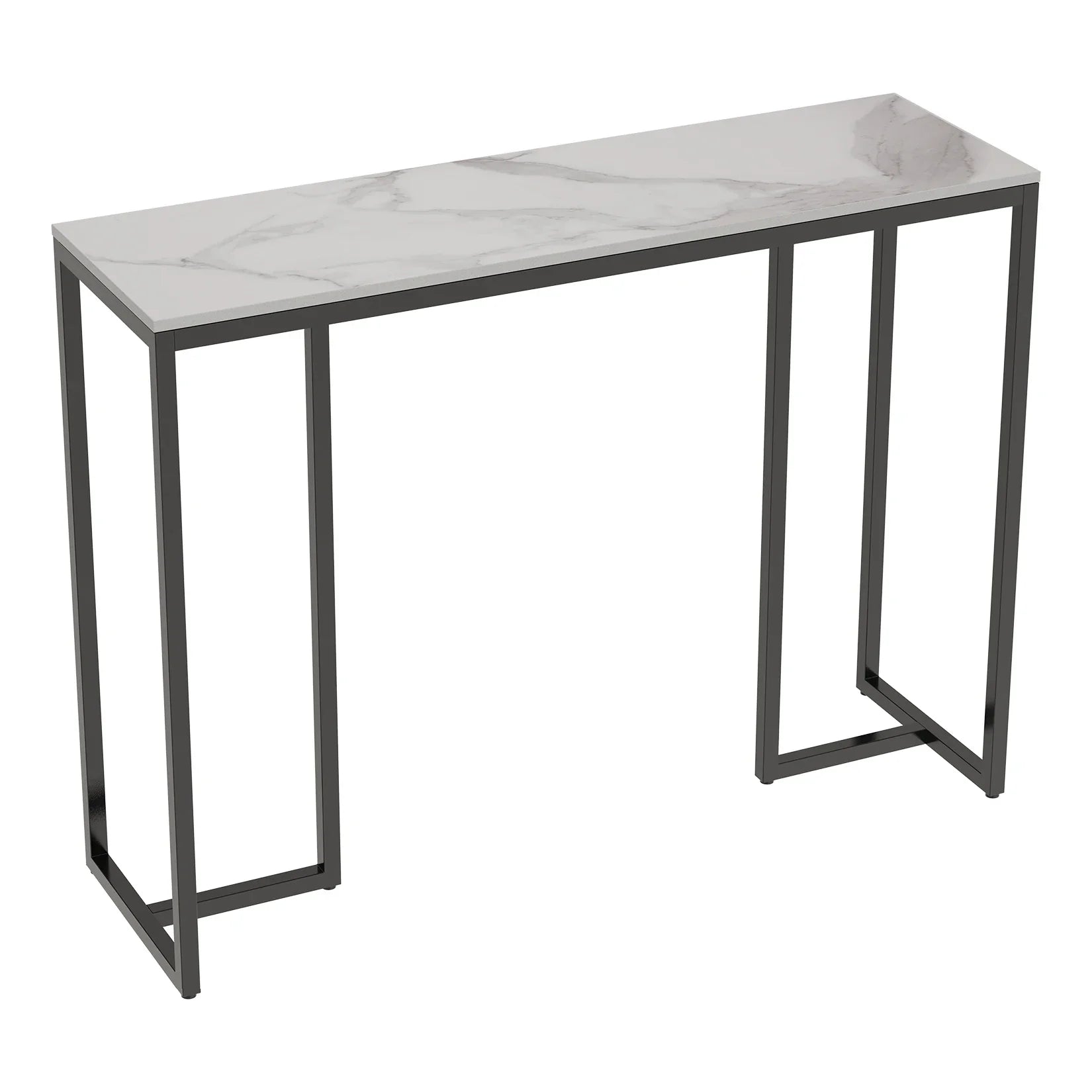 Marble Console Table Modern Accent Side Stand Sofa Entryway Hall Furniture Storage Display Table Metal Frame