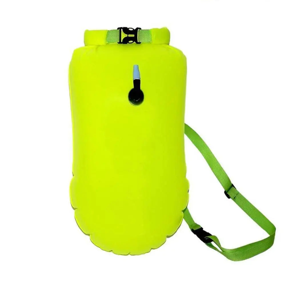 Inflatable Open Swimming Buoy Tow Lightweight Swimming Air Bag Storage With Waist Belt Water Sport Swimming Storage Float Tools