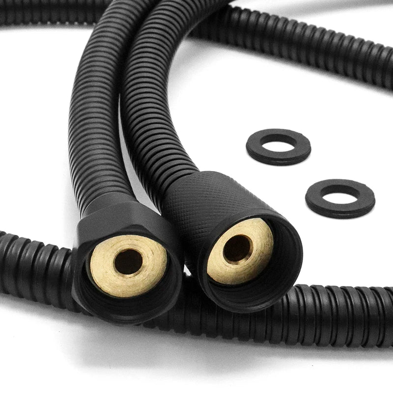 2m/2.5m/3m Black Silver 304 Stainless Steel Shower Hose High Quality Encryption Hose G1/2 Shower Tube Bathroom Accessories